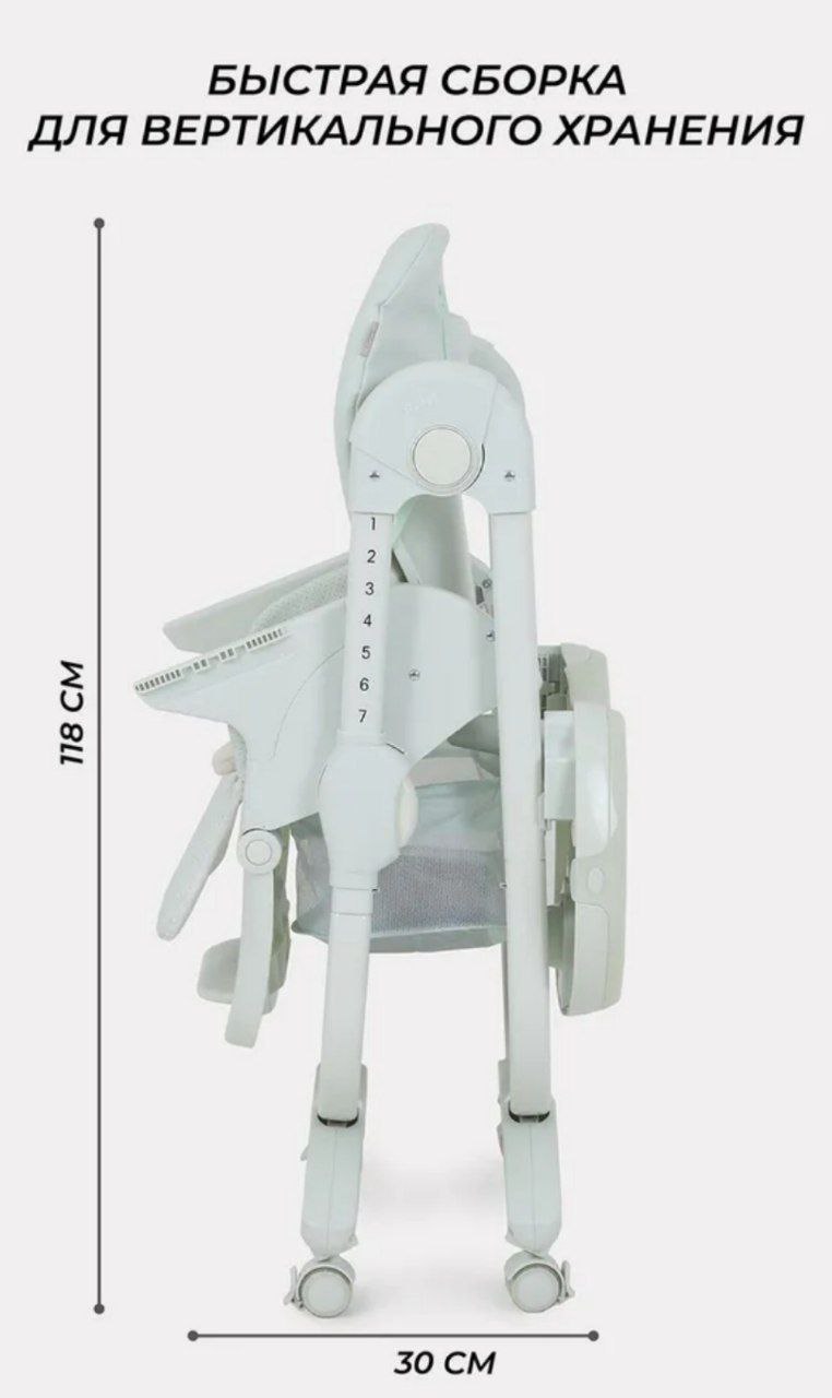 Стульчик для кормления CAFE RH300 Light Green (Вид 2)