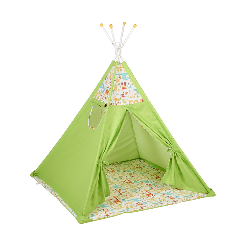 Палатка-вигвам детская Polini kids Жираф, зеленый (Вид 1)