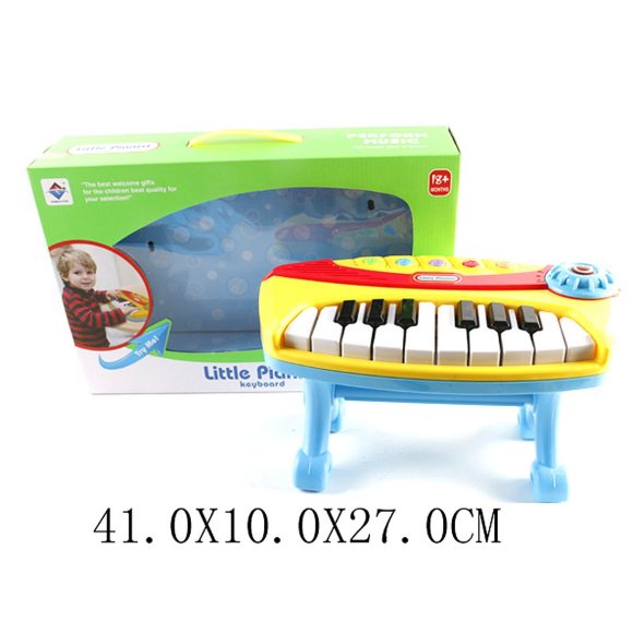 Пианино дет. 16 клавиш, свет, звук, ноты, батар.AA*3шт. в компл.не вх., кор. (Вид 1)
