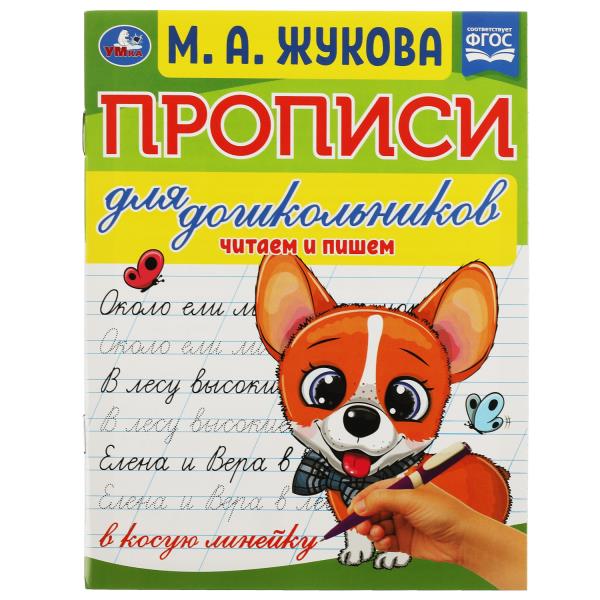 Прописи для дошкольников. Читаем и пишем. М. А. Жукова . 160х210мм. Скрепка. 16 стр. Умка 978-5-506-