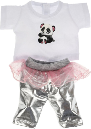 Одежда для кукол 40-42см костюм с юбкой панда КАРАПУЗ в кор.100шт