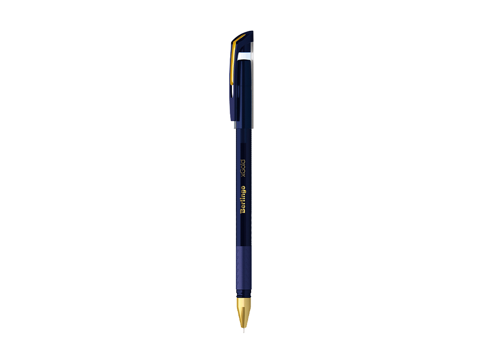 Ручка шариковая Berlingo xGold синяя, 0,7мм, игольчатый стержень, грип (Вид 1)