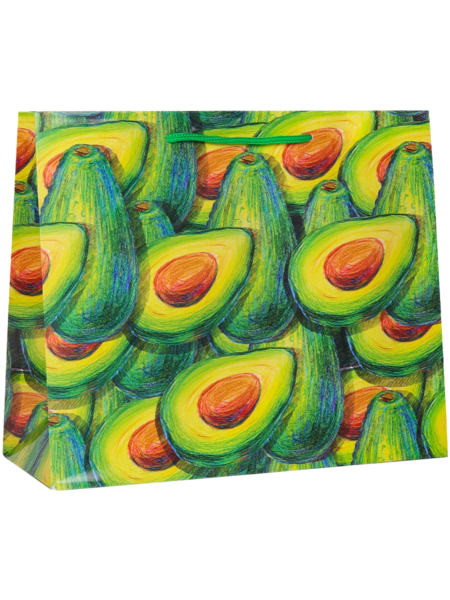 Пакет подарочный с глянц. лам. (горизонтальный)  47x40x14 см (XXL)Свежий авокадо,157г ППК-7493