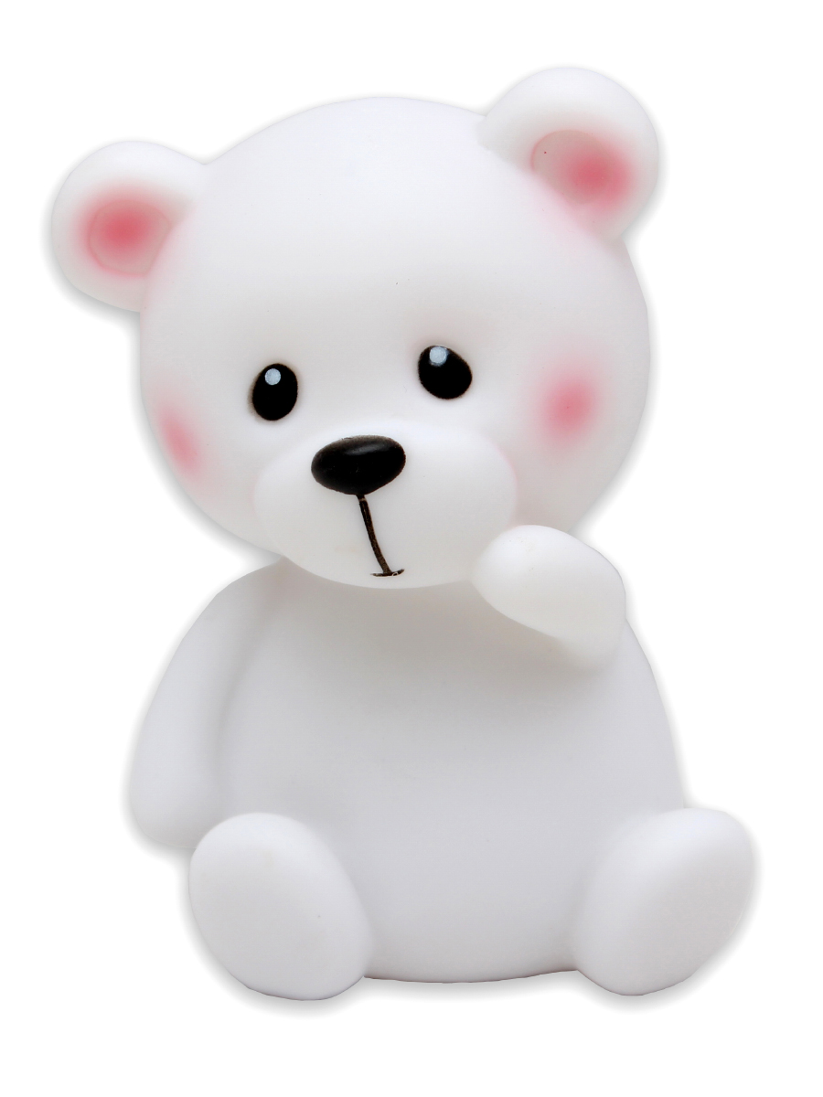 Ночник. Медвежонок, белый, 8х13 см, LED УД-8633
