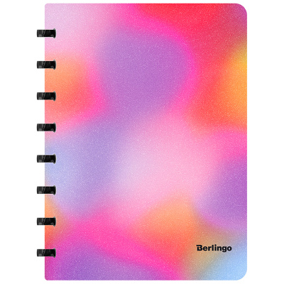 Бизнес-тетрадь А5+,80л.,Berlingo Gradient, глиттер-эффект, клетка,80г/м2, RNt_A5701