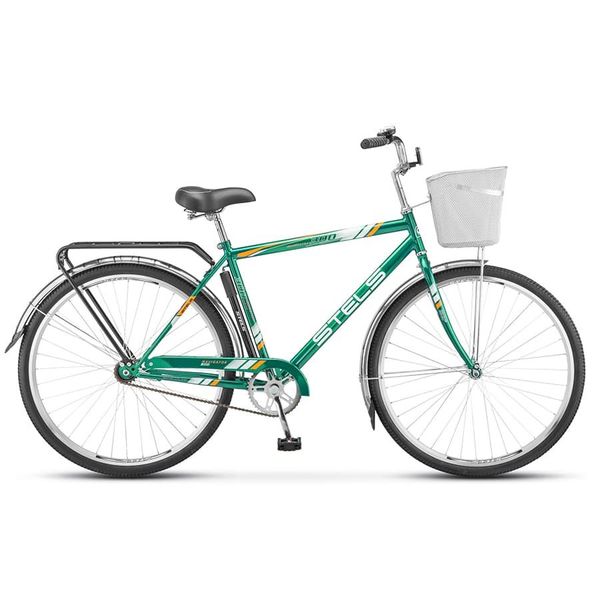 Велосипед Stels Navigator 28 300 Gent Z010/Z011 (с корзиной) (Зелёный)