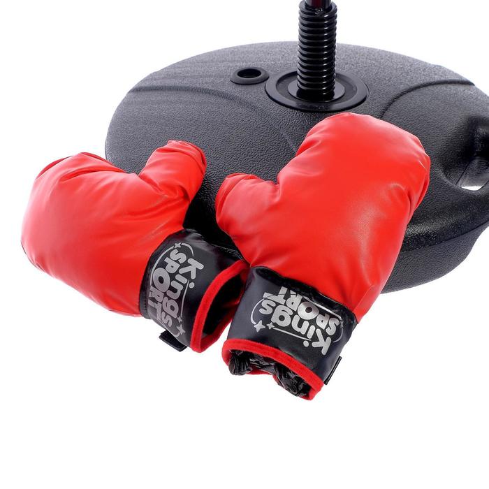 Набор для бокса Нокдаун: напольная груша, перчатки, 81-120 см   6884218 (Вид 4)