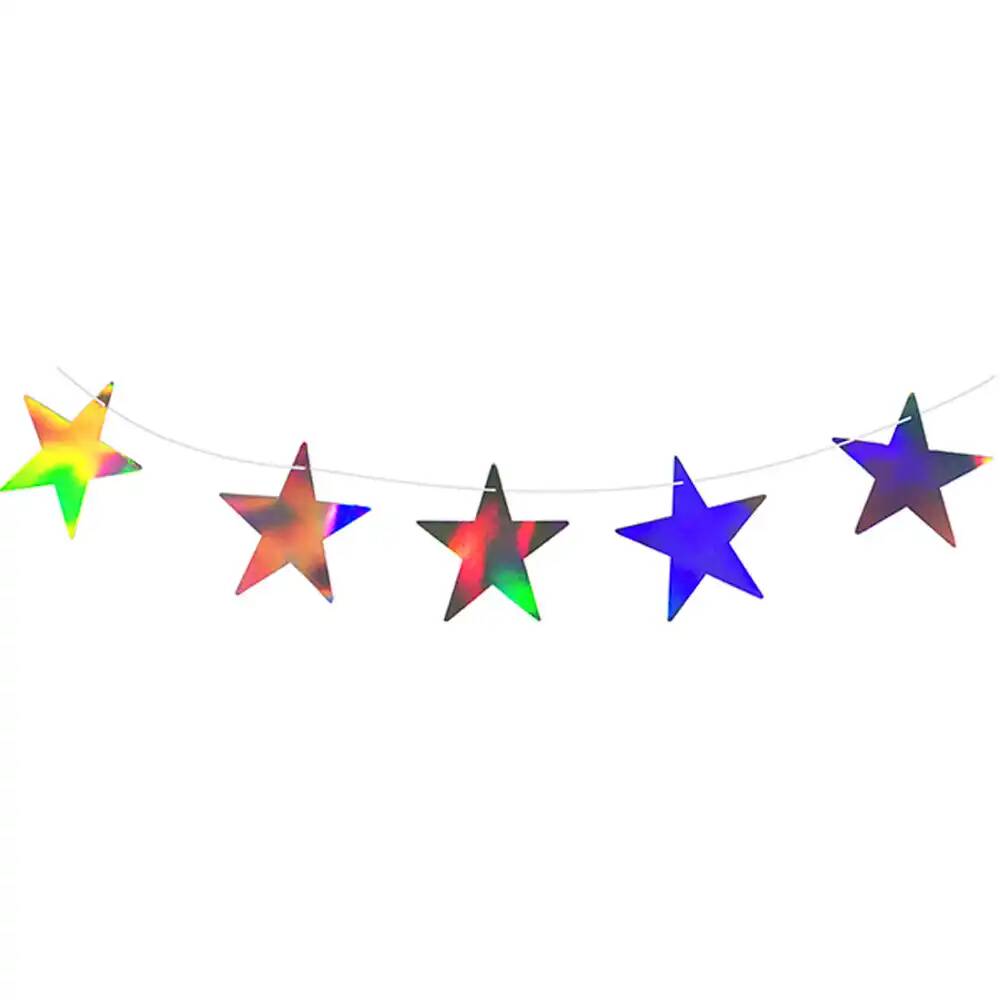 Гирлянда Звезды голография 200см 6064907 (Вид 1)