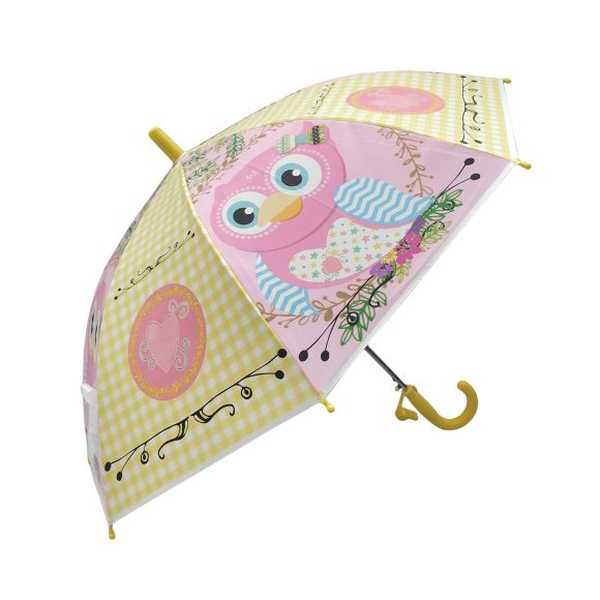 Зонт детский Сова,  48см, свисток, полуавтомат