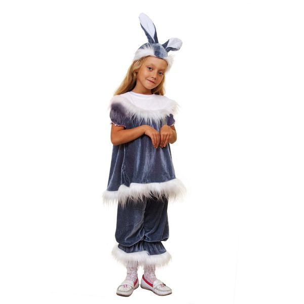 Карнавальный костюм детский Зайчиха (р-р 24; комплект: головной убор, платье, брюки)