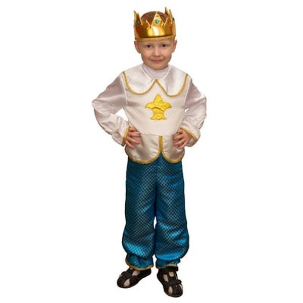 Карнавальный костюм детский Король Эдвард (р-р 26; комплект: головной убор, сорочка, брюки)