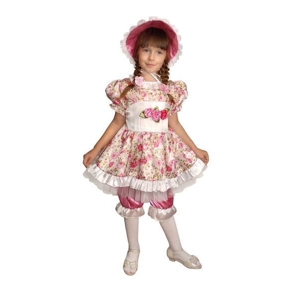 Карнавальный костюм детский Кукла в шляпке (р-р 26; комплект: головной убор, платье, шорты), шт