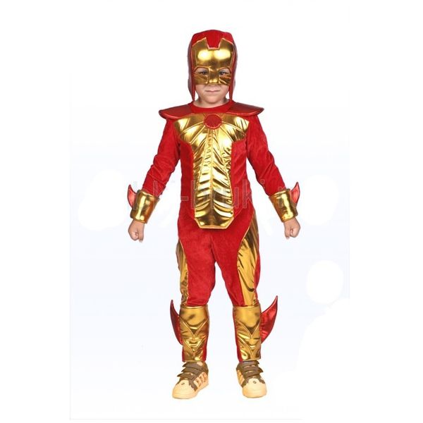 Карнавальный костюм детский АэроМен (красный, р-р 34, 10-12 лет; комплект: головной убор, куртка, 
