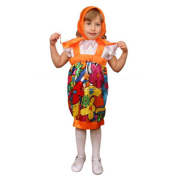 Карнавальный костюм детский Матрешка (р-р 28; комплект: косынка, сарафан, блузка)