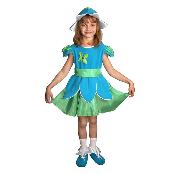 Карнавальный костюм детский Колокольчик (р-р 26; комплект: головной убор, платье, текстильная имит (Вид 1)