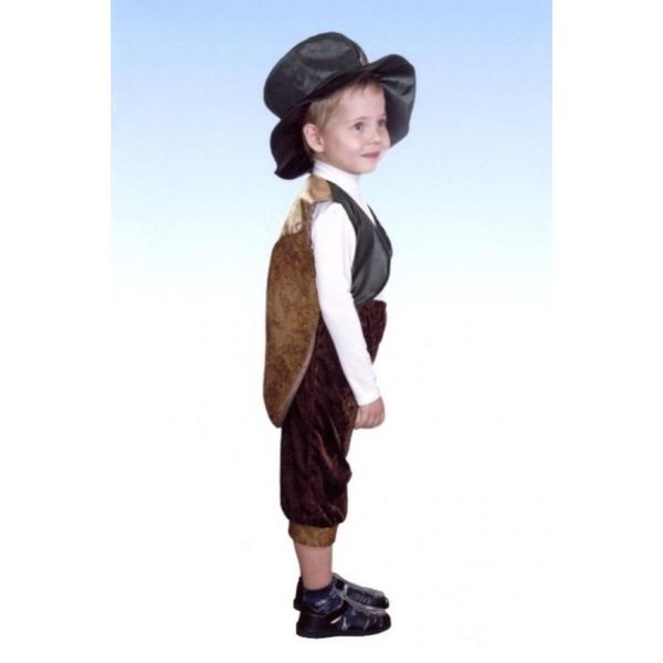 Карнавальный костюм детский Жук (р-р 28; комплект: головной убор, галстук-бабочка, жилет, брюки)