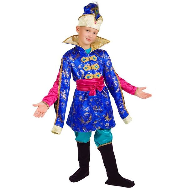 Карнавальный костюм детский Иван Царевич (р-р 32; комплект: головной убор, куртка, пояс, брюки, те