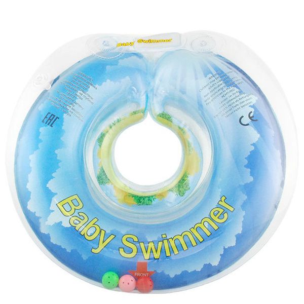Круг на шею для купания малышей с погремушкой 0-36 мес., 6-36 кг в ассорт. (Baby Swimmer)