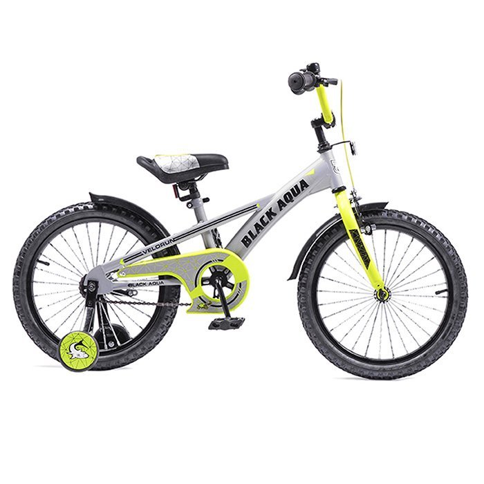 Велосипед 2-х 18 Black Aqua Velorun серо-лимонный KG1819 