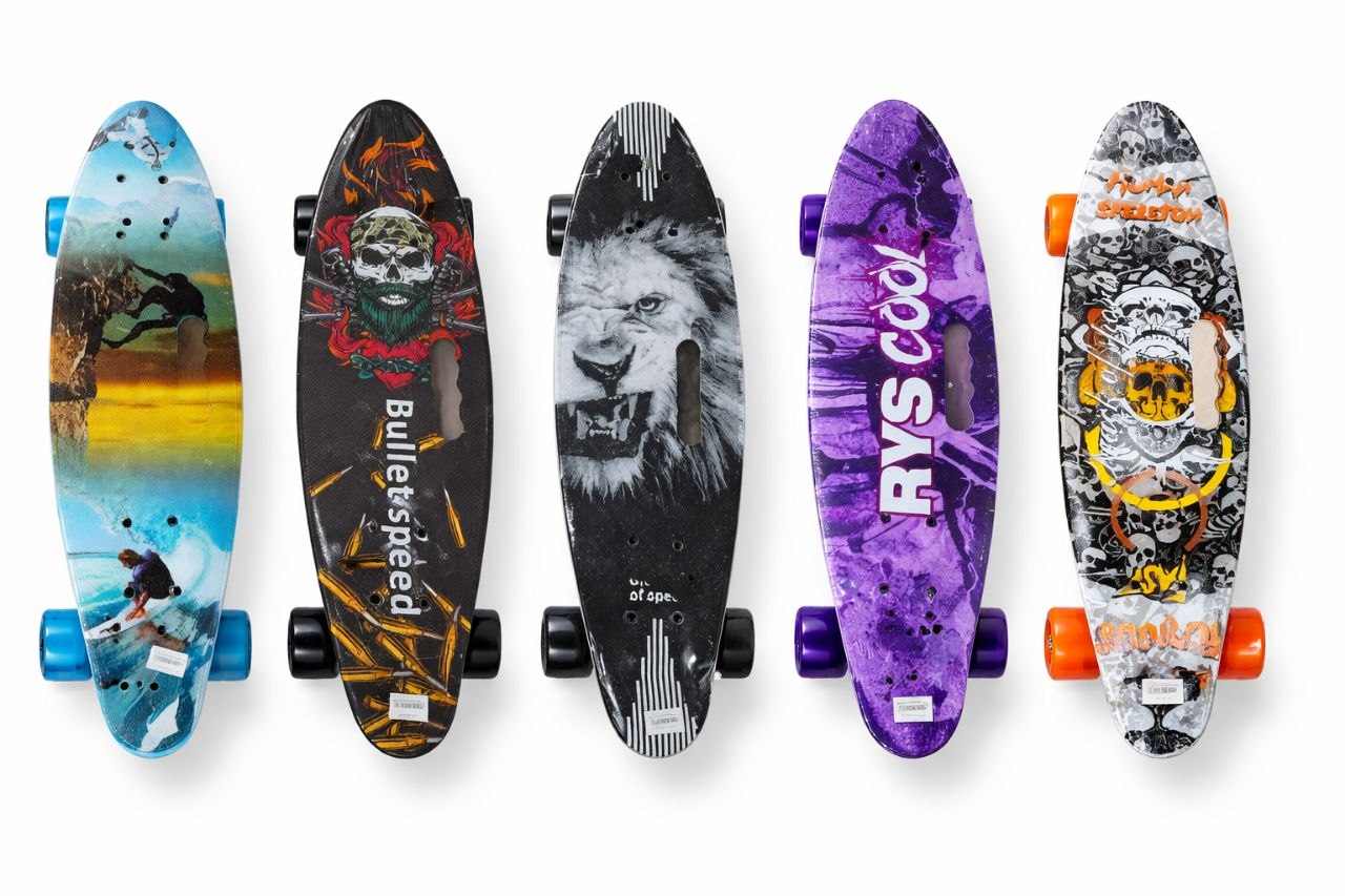 Пенни борд с ручкой в ассортименте арт.F-1