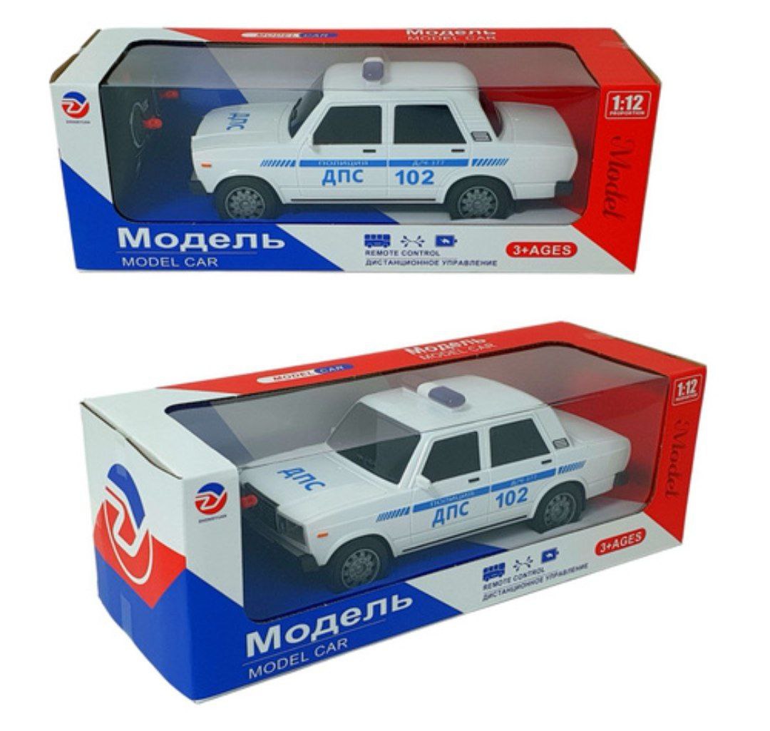 Машина радиоуправляемая LADA 2107 ДПС на аккумуляторе.37*12,5*13,5 см.1/36.Арт.377-4A