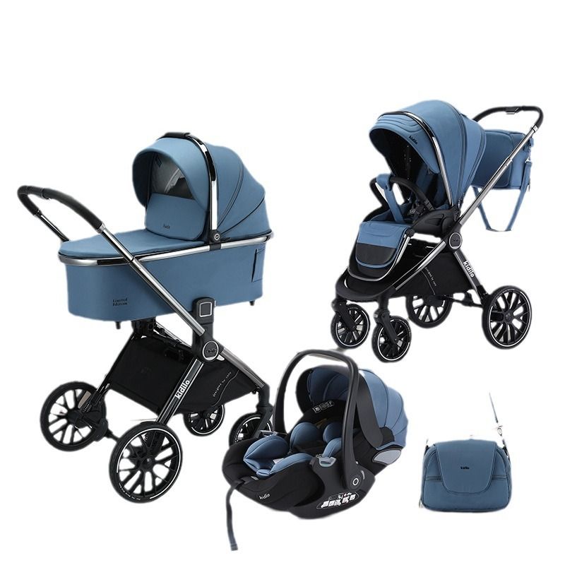 Детская коляска,цвет Blue, арт.G100 3 в 1  kidilo