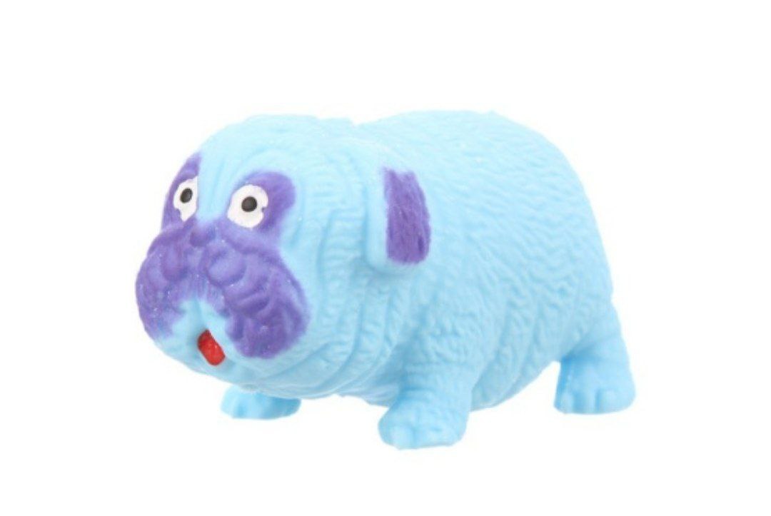 Антистресс мопс с песком голубой 190-13