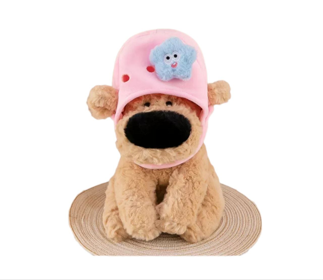 Мягкая игрушка Slipper Dog бежевый с розовым кроксом 38 см