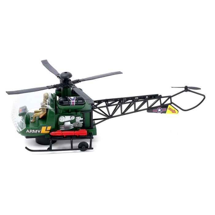 Вертолет Спасатель, работает от батареек, световые и звуковые эффекты, МИКС   3947628 (Вид 2)