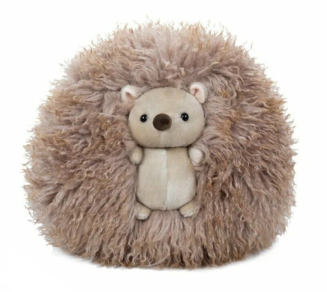 Мягкая игрушка ежик, цвет коричневый, 38см