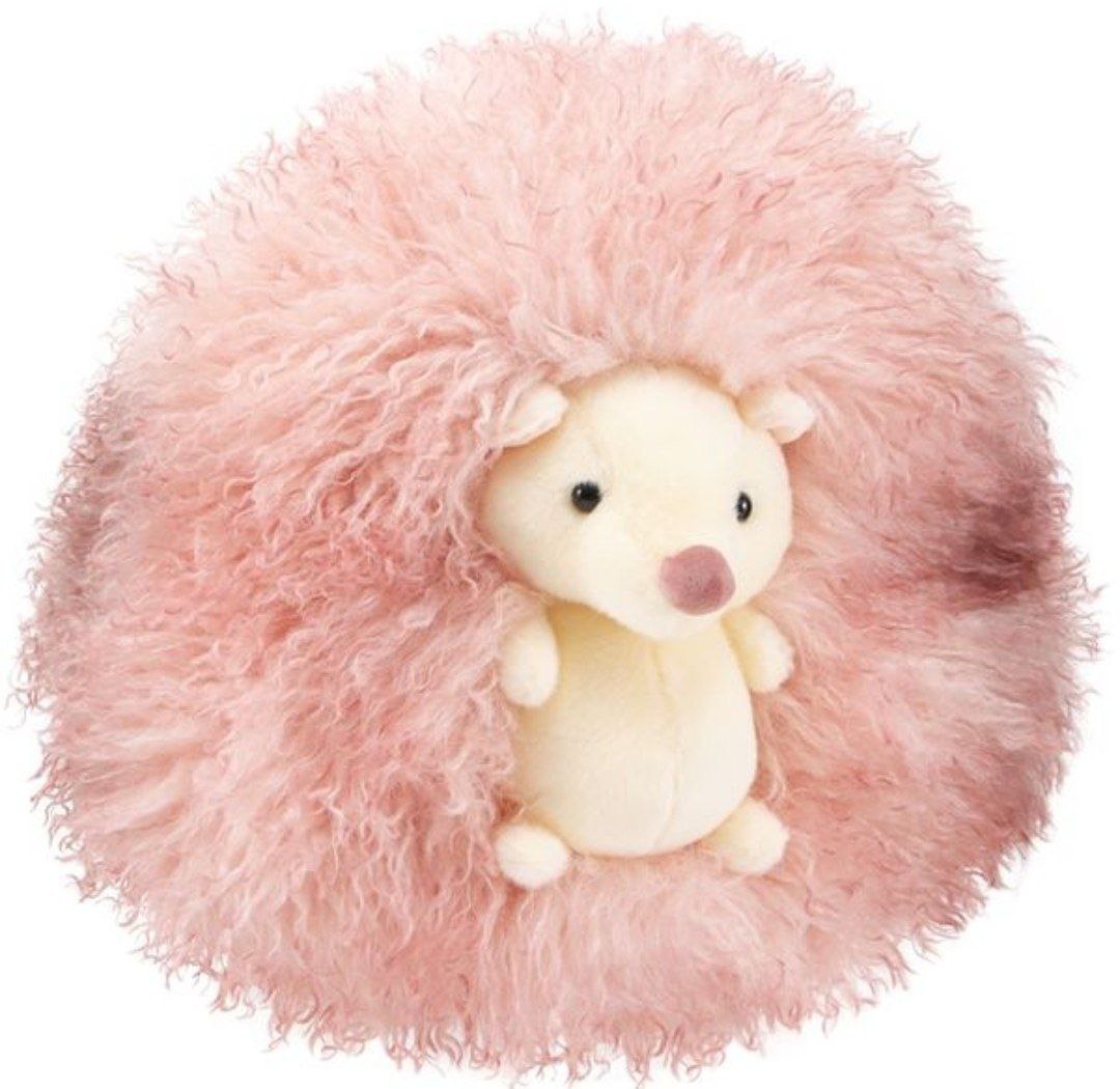 Мягкая игрушка ежик, цвет розовый, 38см