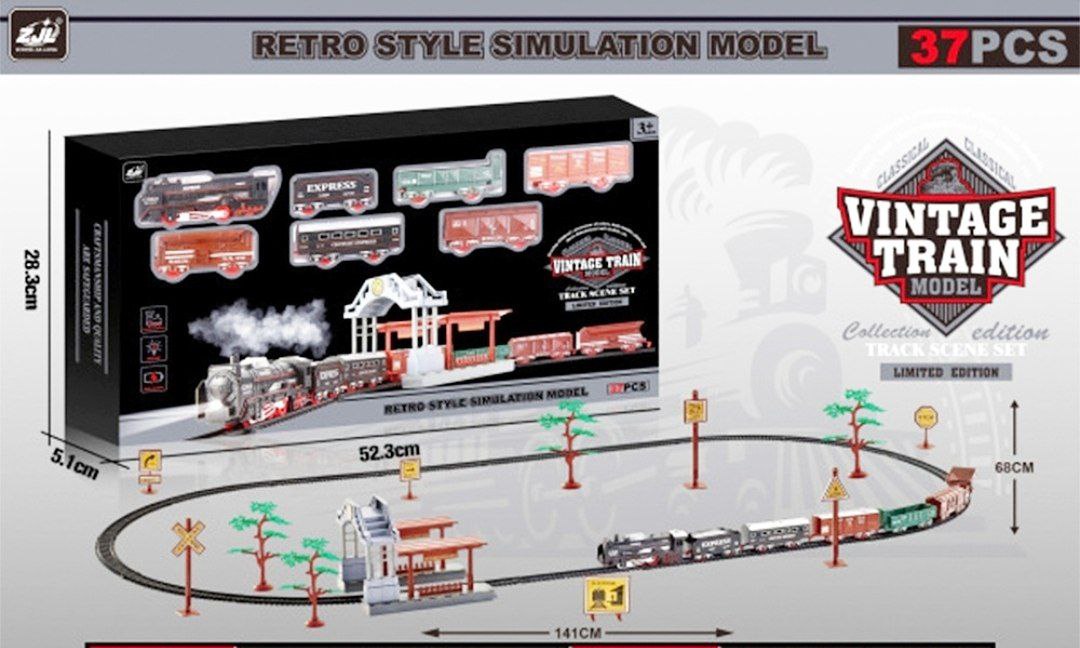 Железная дорога 4299-89 на батарейках в коробке
