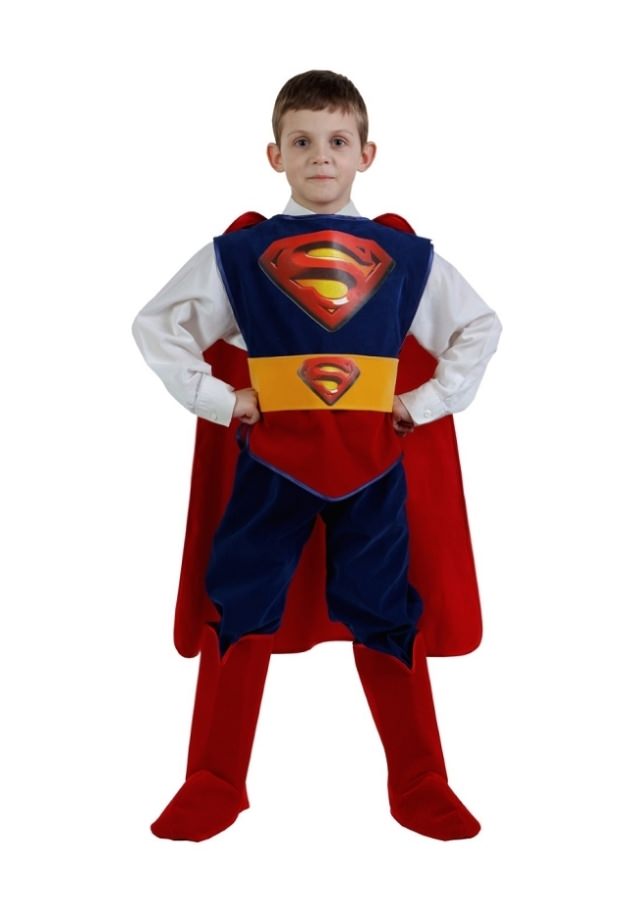 406 Изделие швейное для мальчиков Супермен (Сорочка, брюки) Зв. маскарад р.110-56 (Вид 1)