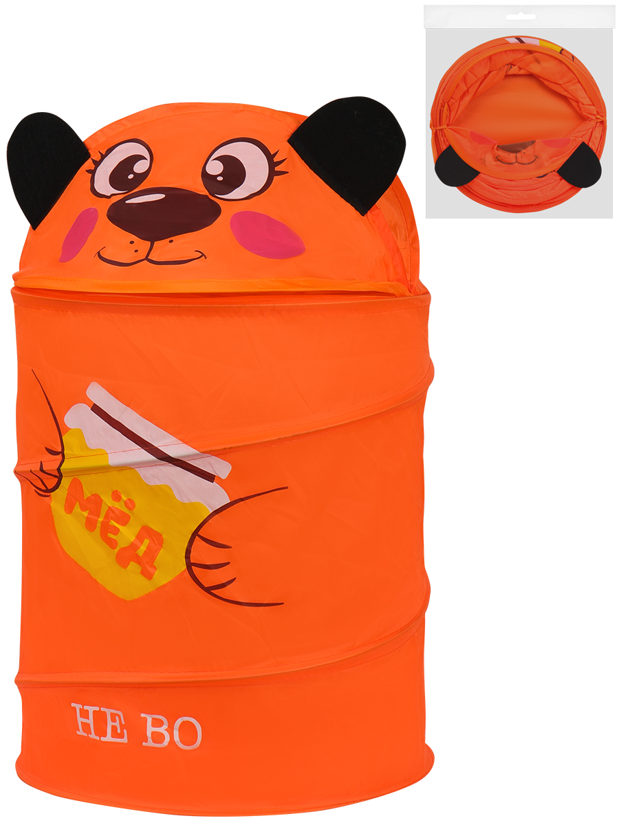 Контейнер для хранения детских игрушек (35*35*42см)Мишка и мёд ( Арт. 210824-3)