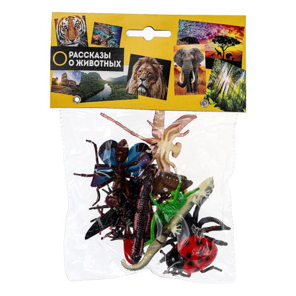 Игрушки пластизоль насекомые 12 шт. в пак. ИГРАЕМ ВМЕСТЕ P9701-12A (216) (144