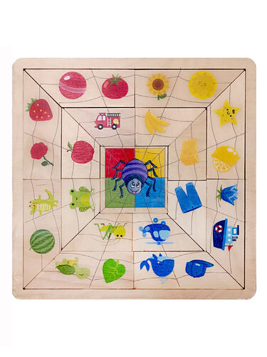 Пазл деревянный Паучок Цвета 04541