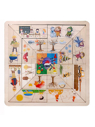 Пазл деревянный Паучок Времена года 04543