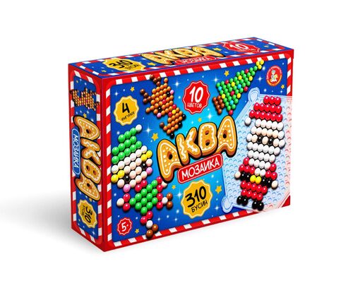 Аквамозаика Новый год 4 фигурки (310 бусин) 05805