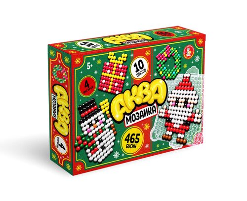 Аквамозаика Новый год 4 фигурки (465 бусин) 05804