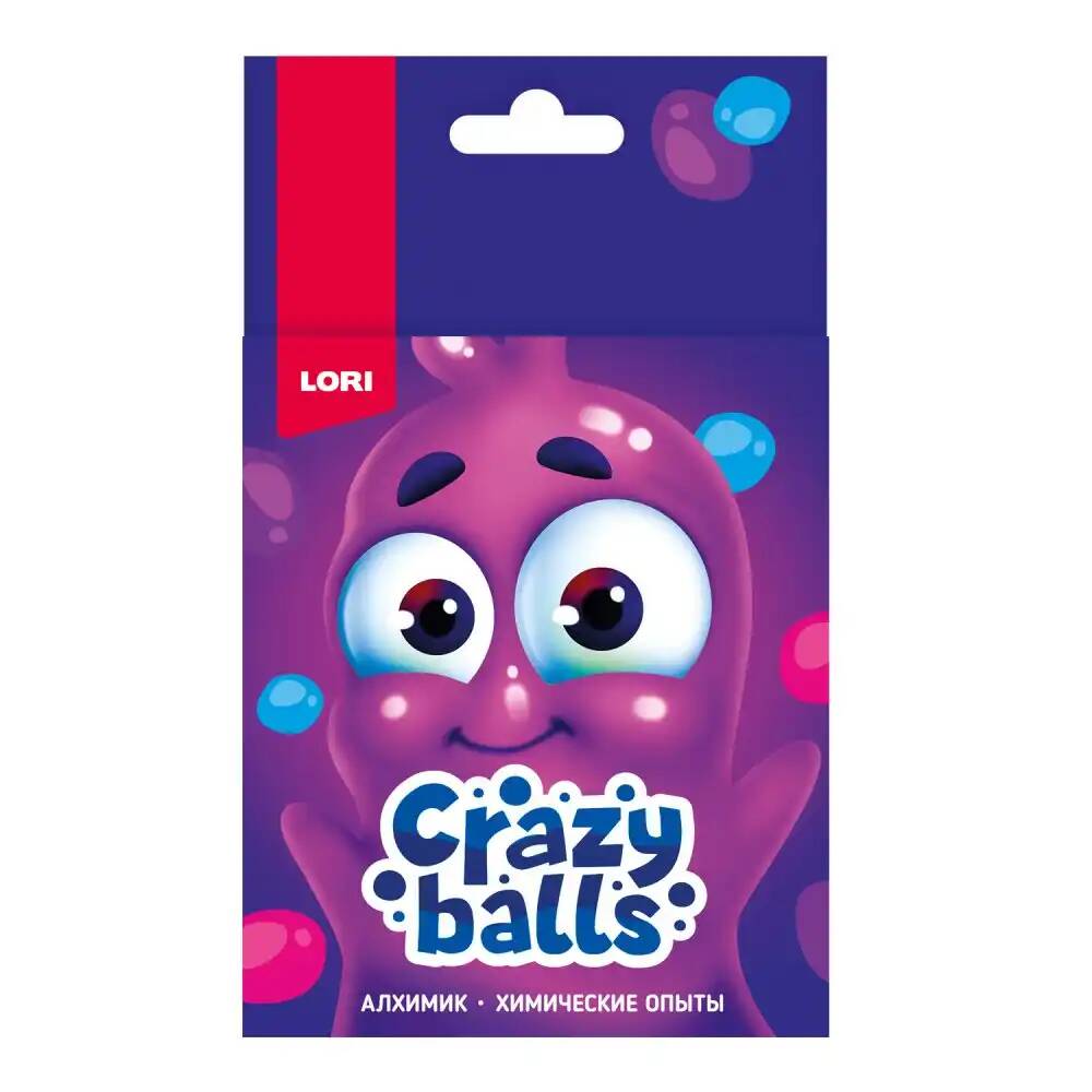 Оп-100 Химические опыты.Crazy Balls Розовый, голубой и фиолетовый шарики (Вид 1)