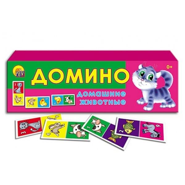 18. ДОМИНО ПЛАСТИКОВОЕ. ДОМАШНИЕ ЖИВОТНЫЕ (Арт. ИН-0970)