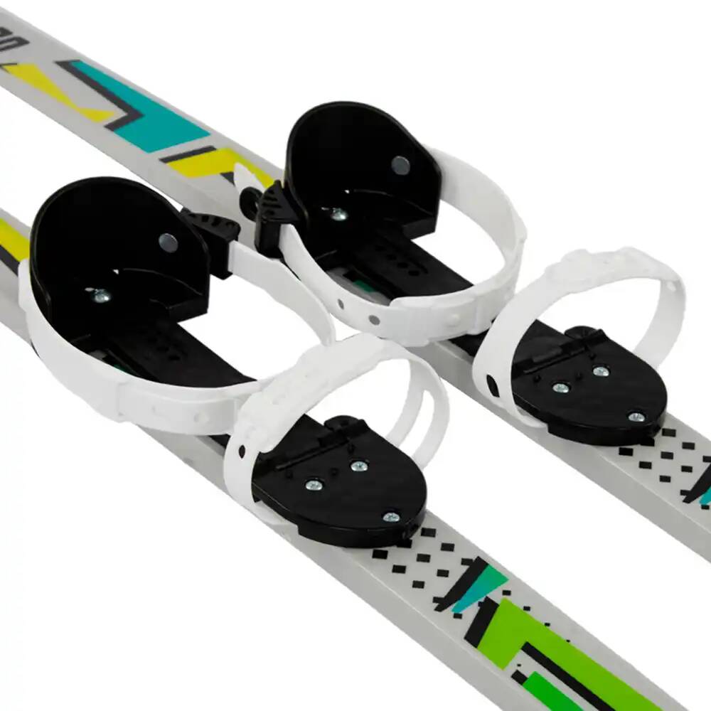 Лыжи подростковые Снежный гонщик 130/100 см серые с палками из стеклопластика 339224-00 Dvizhok  (Вид 4)