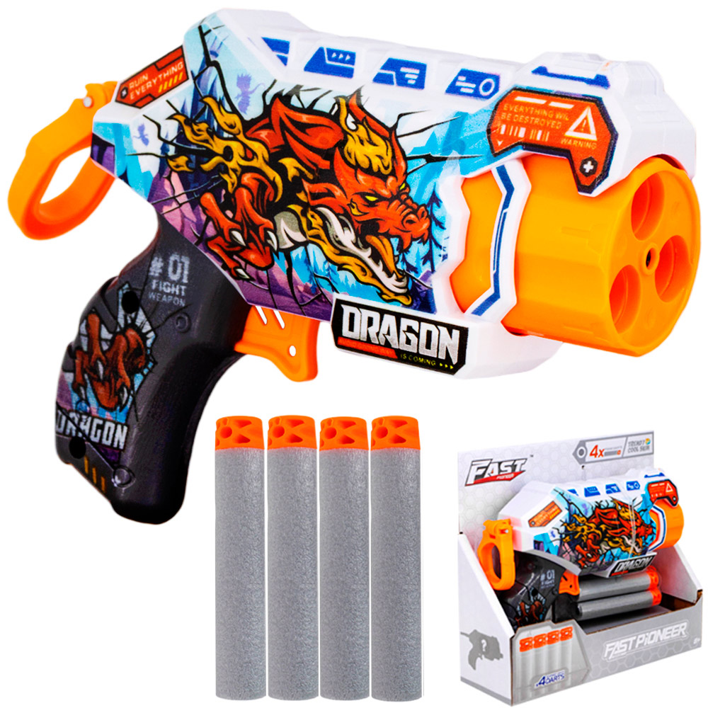 Пистолет BH128 Дракон с безопасными пулями в кор.