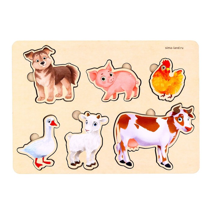 Рамка-вкладыш Животные фермы, 6 вкладышей В100 9145019