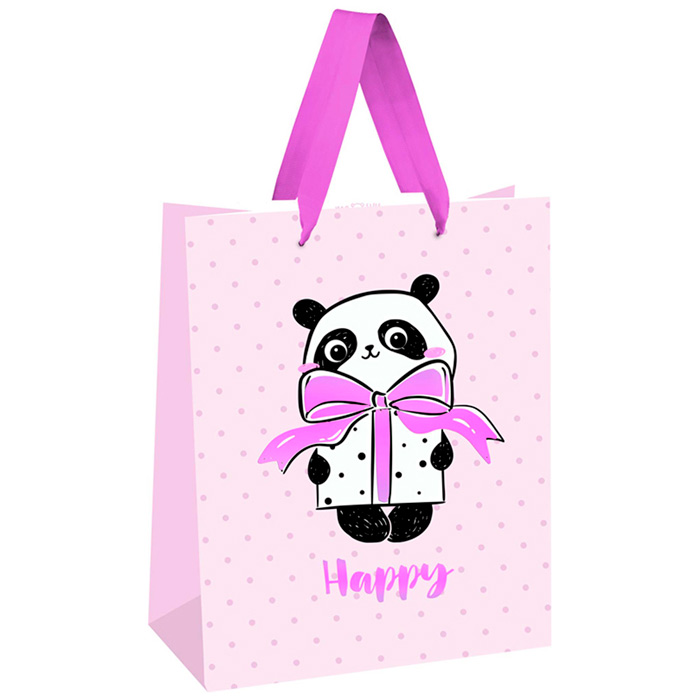 Пакет 18*23*10см MESHU PandaGift_Pink 339776