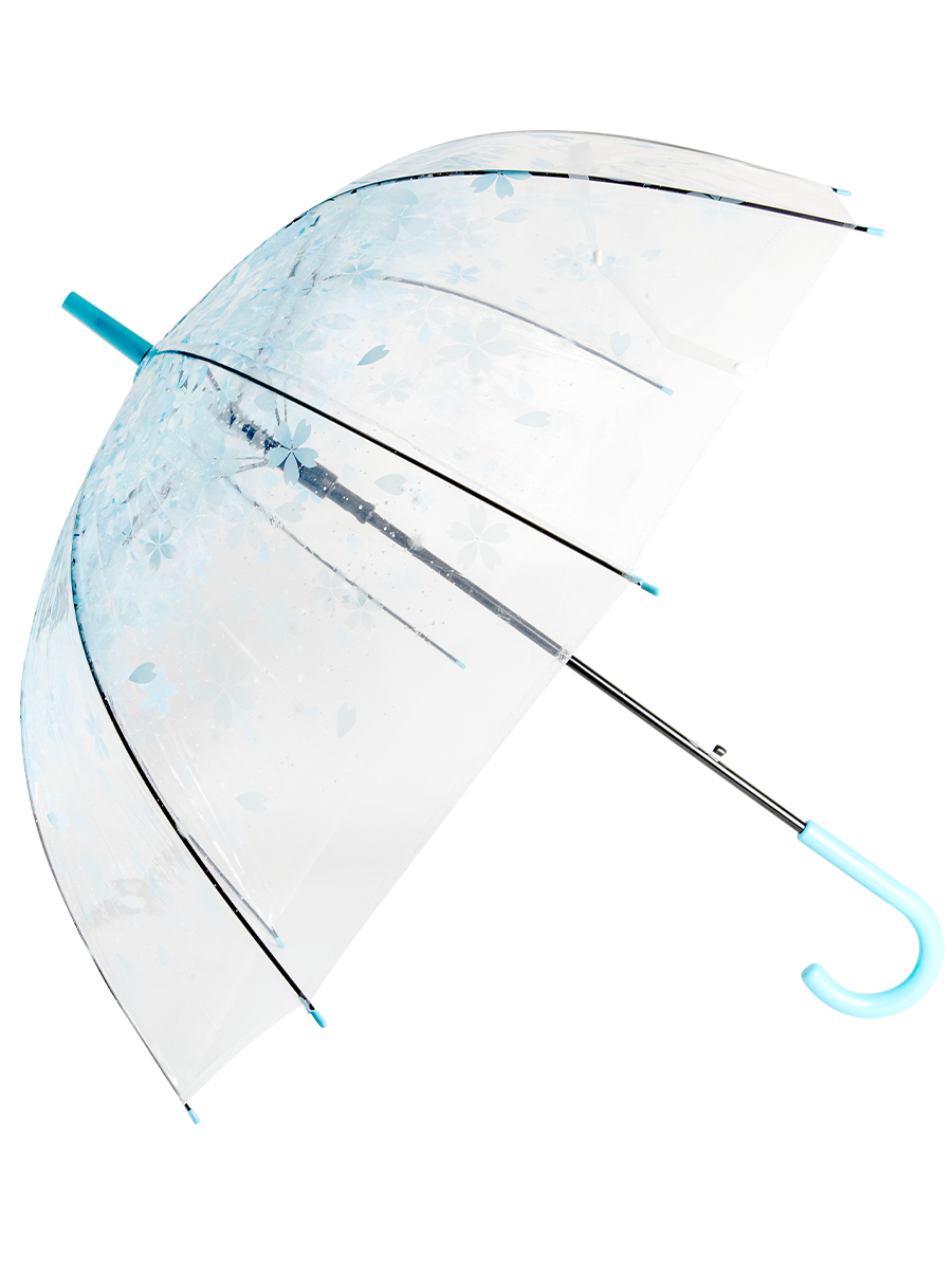Зонт (60см) прозрачный Синие цветы ПВХ в пакете (Арт. YS14-4)