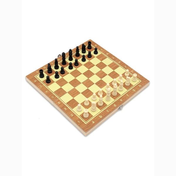 Шахматы деревянные (поле 24 см) фигуры из пластика P00039 М