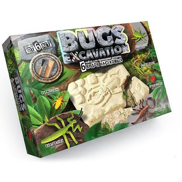 Набор для проведения раскопок Bugs Excavation Насекомые (богомол, скорпион, жуки)