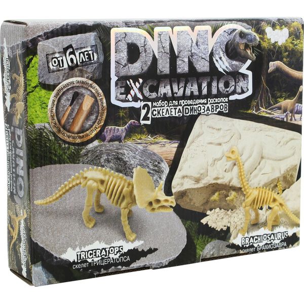 Набор для проведения раскопок Dino Excavation Динозавры (Трицератопс и Брахиозавр) (Вид 1)
