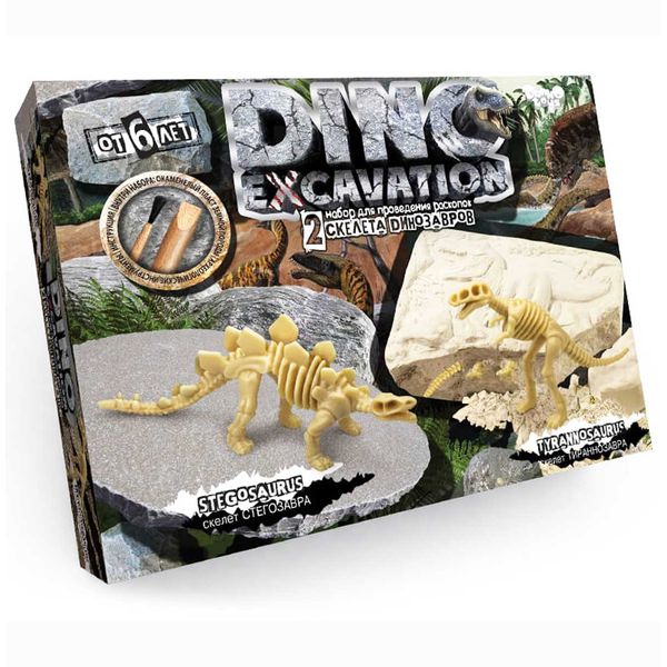 Набор для проведения раскопок Dino Excavation Динозавры (Стегозавр и Тираннозавр) (Вид 1)